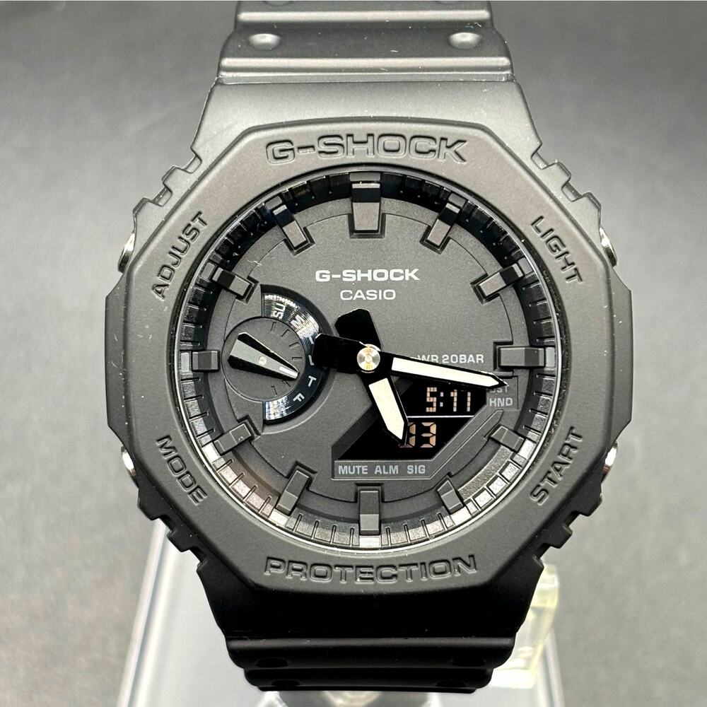 Casio G-Shock GA-2100-1A1 Monochrome Black Carbon Core Guard CasiOak Watch NIB - Picture 16 of 17